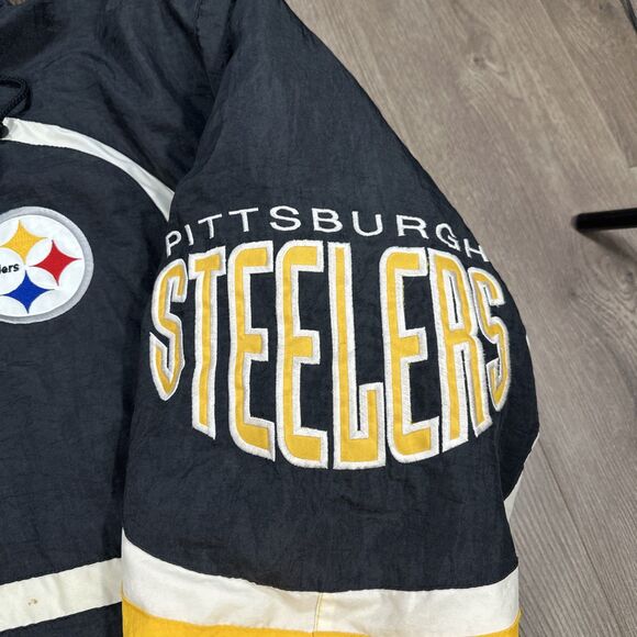 Vintage 90’s NFL Pro Line Pittsburgh Steelers Puffer Jacket Logo Athletic Sz XL - Picture 4 of 14
